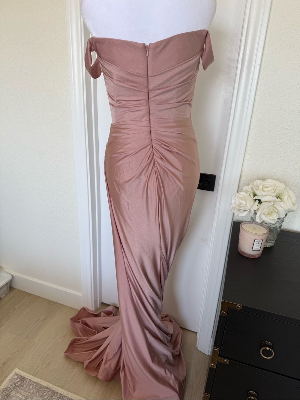 JVN by Jovani JVN07639SC - Ruched Bodice Sweetheart Prom Gown Blush NWT Sz 6 - Picture 3 of 11